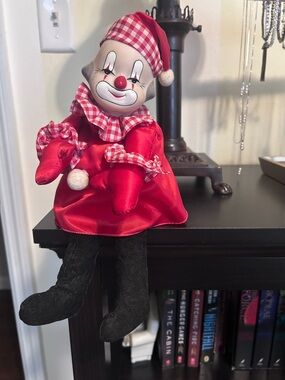 Vintage Porcelain Clown Doll Dances With Music Box